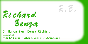richard benza business card