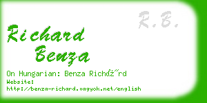 richard benza business card